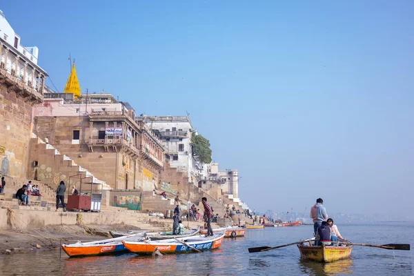 Varanasi Uttar Pradesh India November 2022 Toeristen Genieten Van Een — Stockfoto