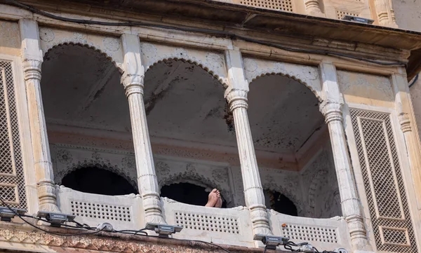 Varanasi Uttar Pradesh India November 2022 Architecture Ancient Building Texted — 스톡 사진
