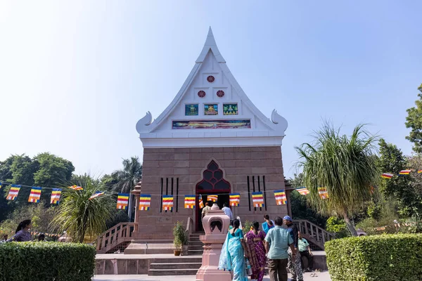 Sarnath Uttar Pradesh India November 2022 Buddhist Temple Architecture View — 스톡 사진