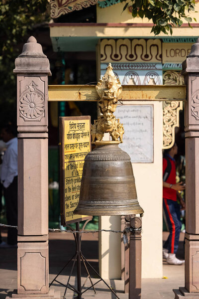 Sarnath, Uttar Pradesh, India - November 2022: Buddhist temple, Architecture view of Lord Buddha temple at sarnath in Varanasi.