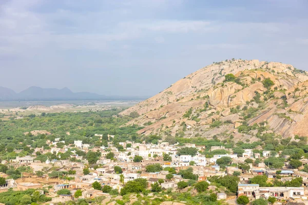 stock image Landscape of Aravalli hills of granite mountains in rajasthan, India