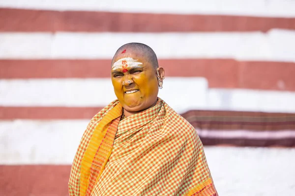 Varanasi Uttar Pradesh Indien November 2022 Porträt Einer Alten Südindischen — Stockfoto