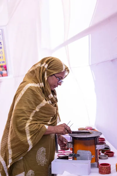 Пушкар Раджастхан Індія Листопада 2022 Пушкарський Ярмарок Портрет Жінки Раджастану — стокове фото