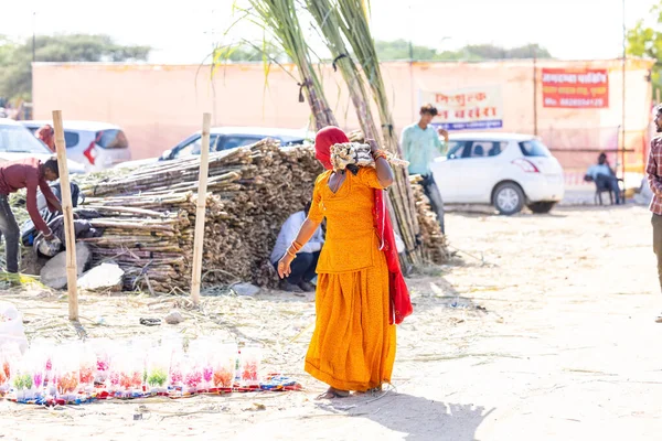 Pushkar Rajasthan Indien November 2022 Pushkar Messe Porträt Einer Frau — Stockfoto