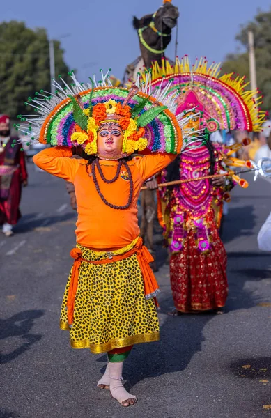 Bikaner Rajastán India Enero 2023 Danza Chhau También Llamada Chau —  Fotos de Stock