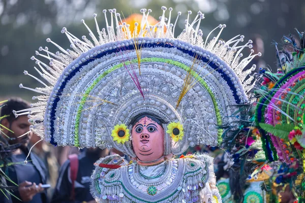 stock image Bikaner, Rajasthan, India - January 13 2023: Chhau dance, also spelled as Chau or Chhaau, is a semi classical Indian dance with martial, tribal and folk traditions, with origins in eastern India.