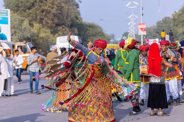 Биканер Раджастан Индия Января 2023 Года Фестиваль Верблюдов Портрет Раджастанского — стоковое фото
