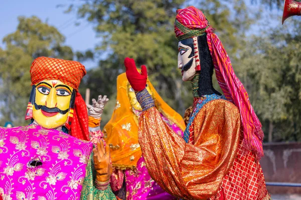 Bikaner Rajasthan Indie Stycznia 2023 Festiwal Wielbłądów Portret Męskiego Artysty — Zdjęcie stockowe