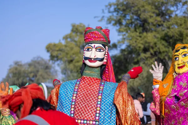 Bikaner Rajasthan India 2023 Január Teve Fesztivál Egy Férfi Művész — Stock Fotó
