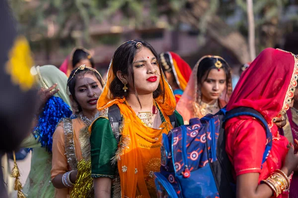Озил Раджастхан Индия Января 2023 Года Camel Festival Группа Молодых — стоковое фото
