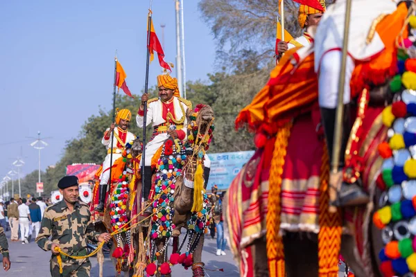 Bikaner Rajasthan India 2023 Január Camel Festival Soldier Indian Army — Stock Fotó
