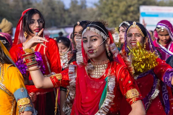 Озил Раджастхан Индия Января 2023 Года Camel Festival Группа Молодых — стоковое фото