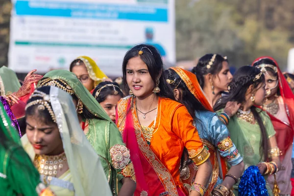 Bikaner Rajasthan Indie Stycznia 2023 Camel Festival Bikaner Grupa Młodych — Zdjęcie stockowe