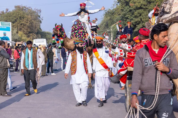 Bikaner Rajasthan Indien Januari 2023 Camel Festival Porträtt Ung Rajastani — Stockfoto