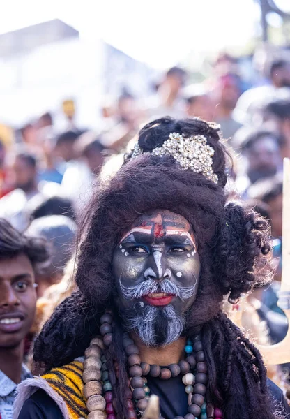 Varanasi Uttar Pradesh India Martie 2023 Masan Holi Portretul Unui — Fotografie, imagine de stoc