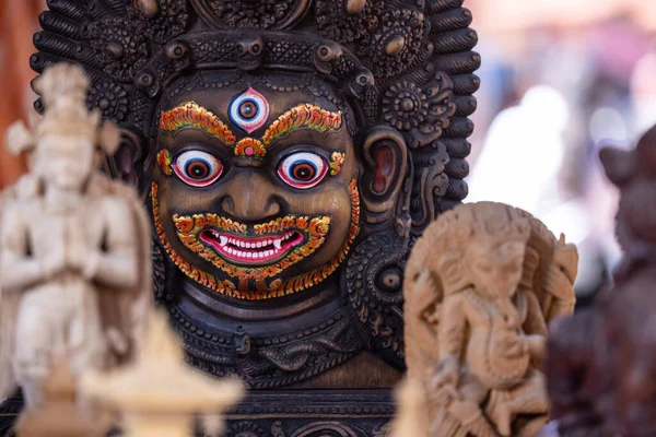 Statue Dieu Hindou Souvenirs Vendus Marché Indien — Photo