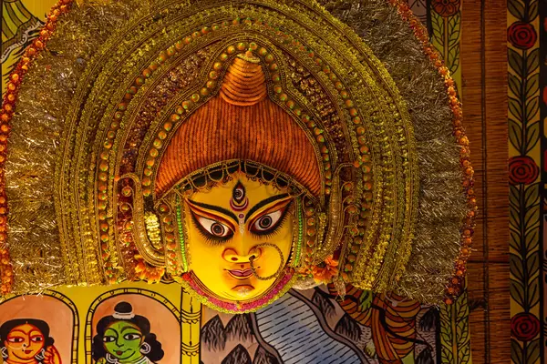 Durga Puja Ein Idol Der Göttin Durga Pandal Ist Das — Stockfoto