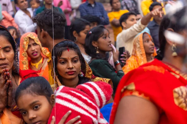 Gaziabad Uttar Pradesh Hindistan Ekim 2022 Chhas Puja Hintli Kadın — Stok fotoğraf