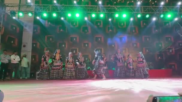 Pushkar Rajasthan Índia Novembro 2022 Dançarina Popular Rajasthani Famosa Gulabo — Vídeo de Stock