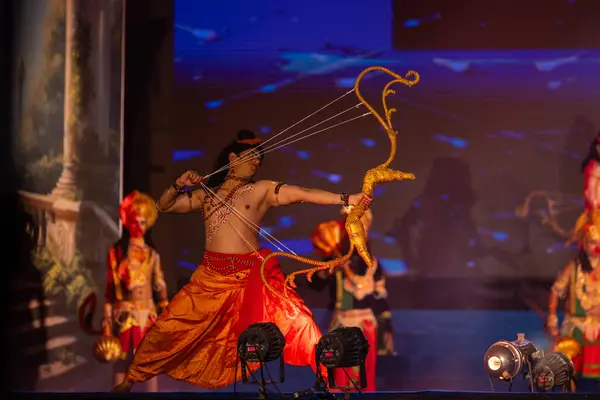 Gaziabad Uttar Pradesh Hindistan Ekim 2023 Alacakaranlık Festivali Sırasında Ramlila — Stok fotoğraf