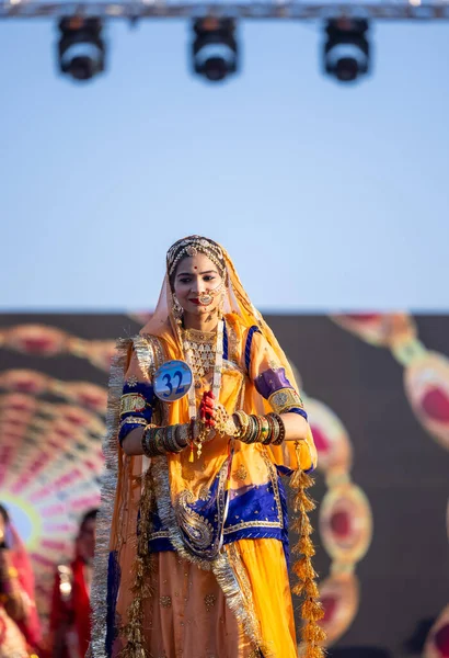 Bikaner Rajasthan India January 2023 Portrait Young Beautiful Indian Woman — Stock Photo, Image