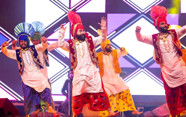 Bikaner Rajasthan Indie Stycznia 2023 Grupa Punjabi Artystów Pendżabu Wykonujących — Zdjęcie stockowe