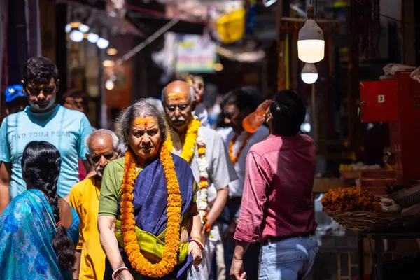 Varanasi Uttar Pradesh Hindistan Mart 2023 Geleneksel Hint Sarili Bir — Stok fotoğraf