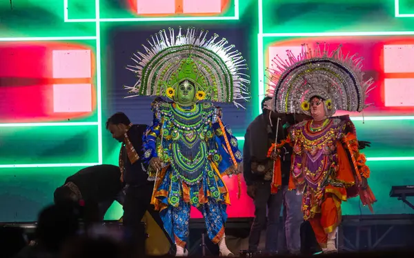 Bikaner Rajasthan Hindistan Ocak 2023 Chhau Dansı Ayrıca Chau Chhaau — Stok fotoğraf