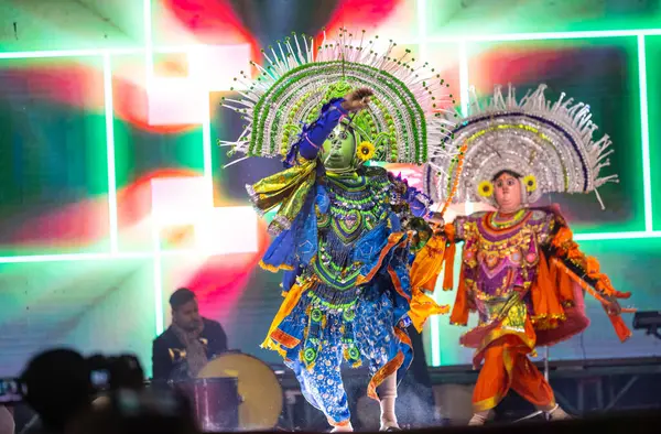 Bikaner Rajasthan Indie Stycznia 2023 Chhau Dance Również Pisane Jako — Zdjęcie stockowe