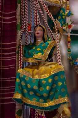 El yapımı kukla, el yapımı renkli kukla ya da oyuncak bebek..