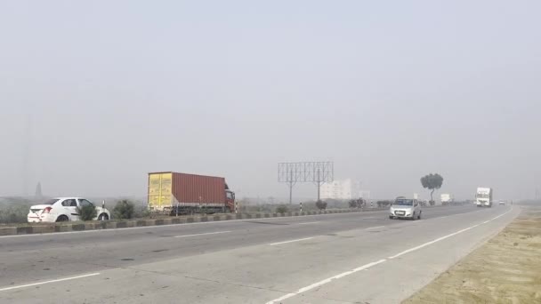 Faridabad Haryana India December 2023 Vehicles Running National Highways Roads — Vídeo de Stock
