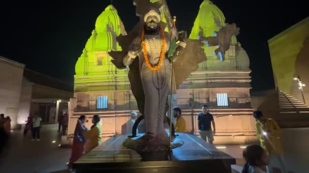 Varanasi Uttar Pradesh India March 2024 Statue Bharat Mata Indian — стокове відео