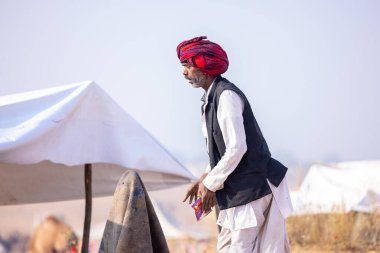 Pushkar, Rajasthan, Hindistan - 24 Kasım 2023: Pushkar Fair