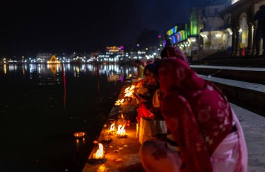 Pushkar, Rajasthan, Hindistan - 24 Kasım 2023: Pushkar Fair