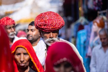 Pushkar, Rajasthan, Hindistan - 25 Kasım 2023: Pushkar Fair