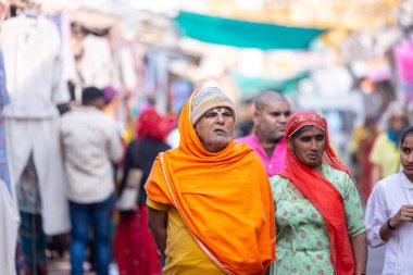 Pushkar, Rajasthan, Hindistan - 25 Kasım 2023: Pushkar Fair