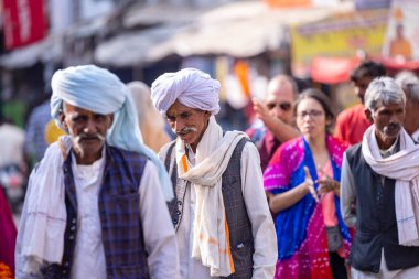 Pushkar, Rajasthan, Hindistan - 25 Kasım 2023: Pushkar Fair