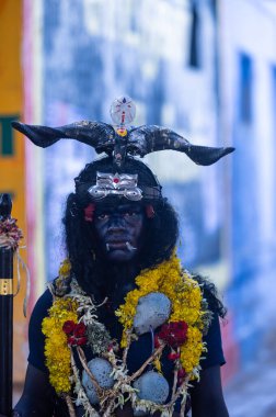 Thiruchendur, Tamilnadu, Hindistan - 10 Ekim 2024: Kulasai Dasara tarikat festivali.