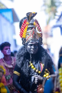 Thiruchendur, Tamilnadu, Hindistan - 10 Ekim 2024: Kulasai Dasara tarikat festivali.