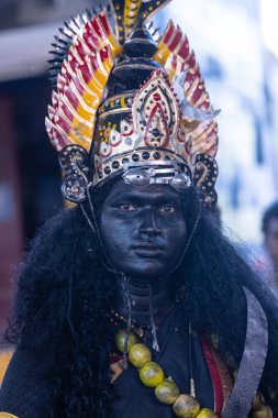 Thiruchendur, Tamilnadu, Hindistan - 10 Ekim 2024: Kulasai Dasara tarikat festivali.