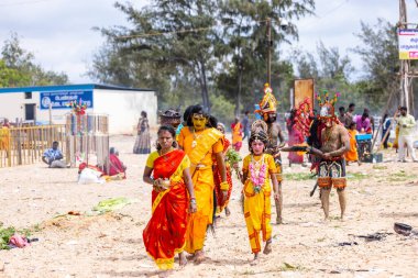 Kulashekharapatnam, Tamilnadu, Hindistan - 11 Ekim 2024: Kulasai Dasara Tarikat Festivali