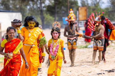 Kulashekharapatnam, Tamilnadu, Hindistan - 11 Ekim 2024: Kulasai Dasara Tarikat Festivali