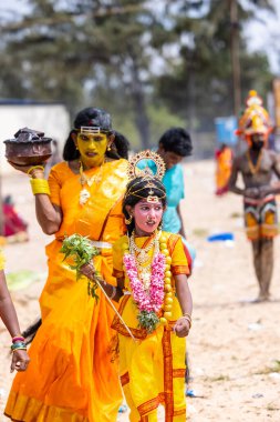 Kulashekharapatnam, Tamilnadu, Hindistan - 11 Ekim 2024: Kulasai Dasara Tarikat Festivali