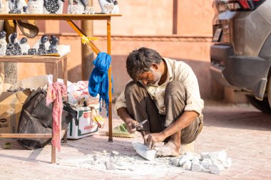 Pushkar, Rajasthan, Hindistan - 24 Kasım 2023: Pushkar Fair