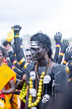 Kulashekharapatnam, Tamilnadu, Hindistan: Kulasai Dasara kült festivali.