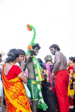 Kulashekharapatnam, Tamilnadu, Hindistan: Kulasai Dasara kült festivali.
