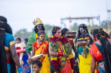 Kulashekharapatnam, Tamilnadu, Hindistan: Kulasai Dasara kült festivali.