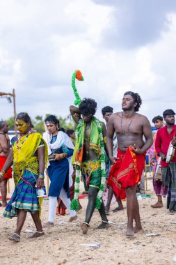 Kulashekharapatnam, Tamilnadu, Hindistan: Kulasai Dasara kült festivali.