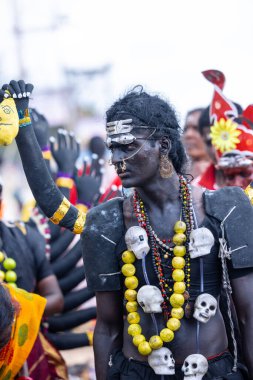 Kulashekharapatnam, Tamilnadu, India: Kulasai Dasara cult festival. clipart