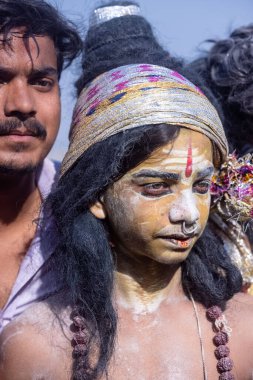 Varanasi, Uttar Pradesh, Hindistan: Varanasi 'de Harishchandra ghat' ta masaan holi 'nin kutlanması.
